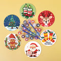 Christmas Print Paint By Numbers Coaster Set (6 Pack)