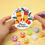 Christmas Print Paint By Numbers Coaster Set (6 Pack)