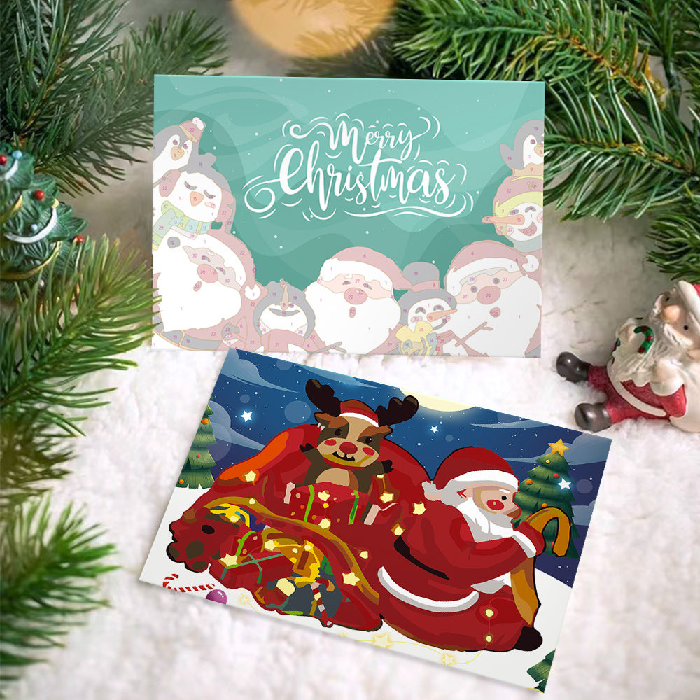 Carte de Noël à peindre par numéros – Collection cadeaux (lot de 6)