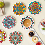 Mandala Print Paint By Numbers Coaster Set (6 Pack)