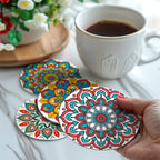 Mandala Print Paint By Numbers Coaster Set (6 Pack)