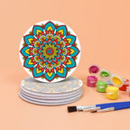 Mandala Print Paint By Numbers Coaster Set (6 Pack)