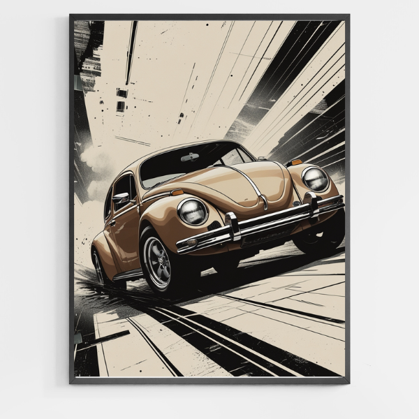 Voiture rétro - Peinture par numéros à faire soi-même