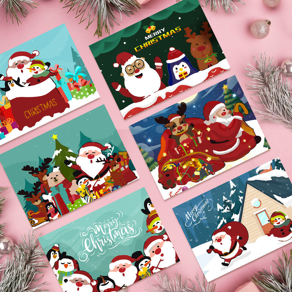 Carte de Noël à peindre par numéros – Collection cadeaux (lot de 6)