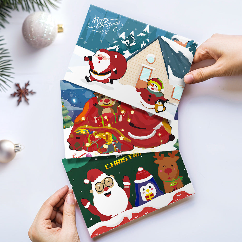 Carte de Noël à peindre par numéros – Collection cadeaux (lot de 6)