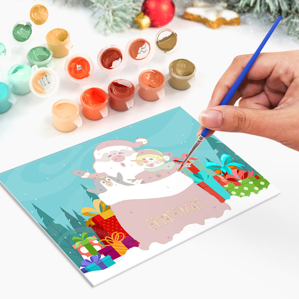 Carte de Noël à peindre par numéros – Collection cadeaux (lot de 6)