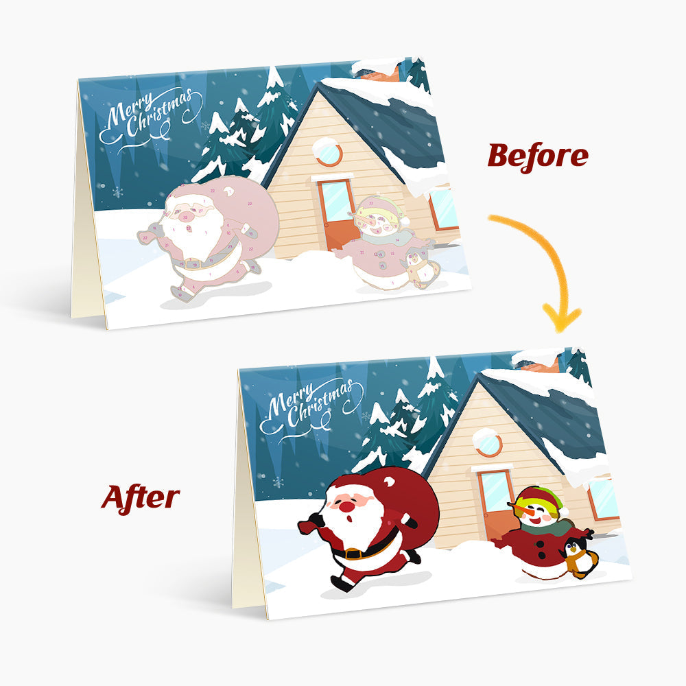 Carte de Noël à peindre par numéros – Collection cadeaux (lot de 6)