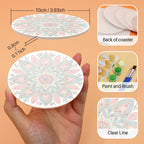 Mandala Print Paint By Numbers Coaster Set (6 Pack)