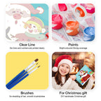Carte de Noël à peindre par numéros – Collection cadeaux (lot de 6)