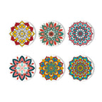 Mandala Print Paint By Numbers Coaster Set (6 Pack)