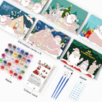 Carte de Noël à peindre par numéros – Collection cadeaux (lot de 6)