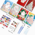 Paint by Numbers Christmas Card - Santa Collection (Set of 6)