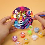 Animal Print Paint By Numbers Coaster Set (6 Pack)