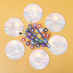 Set de sous-verres à peindre avec motifs de vie marine (lot de 6)