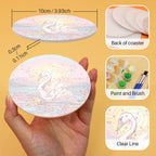 Set de sous-verres à peindre avec motifs de vie marine (lot de 6)