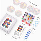 Set de sous-verres à peindre avec motifs de vie marine (lot de 6)