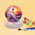 Birds Print Paint By Numbers Coaster Set (6 Pack)