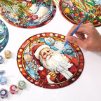 Paint By Numbers Placemats - Christmas Collection 1 (6 Pack, 20 cm Size)