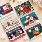 Carte de Noël Peinture par numéros - Collection Neige (Lot de 6)