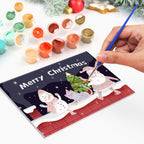 Carte de Noël Peinture par numéros - Collection Neige (Lot de 6)