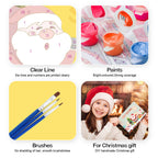 Carte de Noël Peinture par numéros - Collection Neige (Lot de 6)