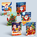 Cartes de Noël à peindre par numéros - Collection Sapin de Noël (Lot de 6)
