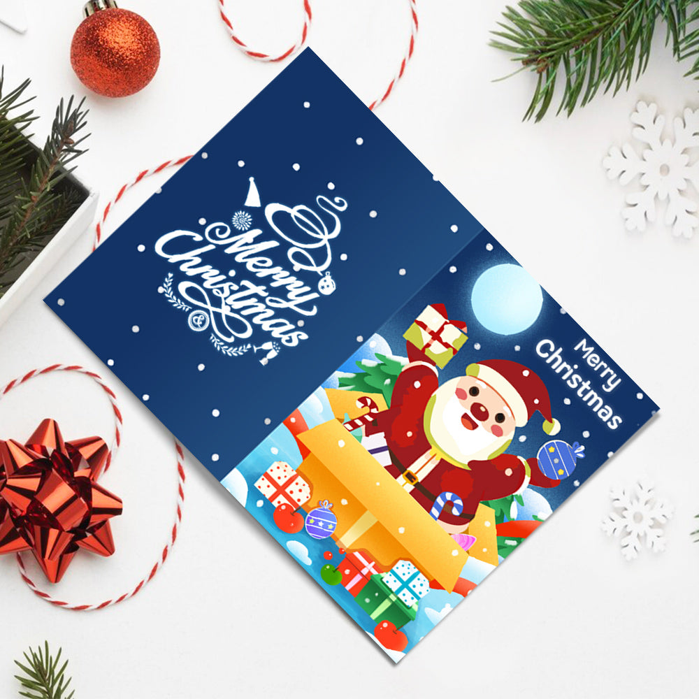 Cartes de Noël à peindre par numéros - Collection Sapin de Noël (Lot de 6)