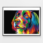 Colorful Dog Face