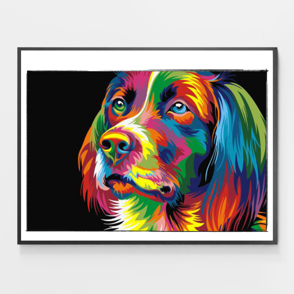 Colorful Dog Face