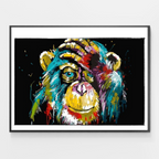 Singe coloré - Peinture par numéros à faire soi-même