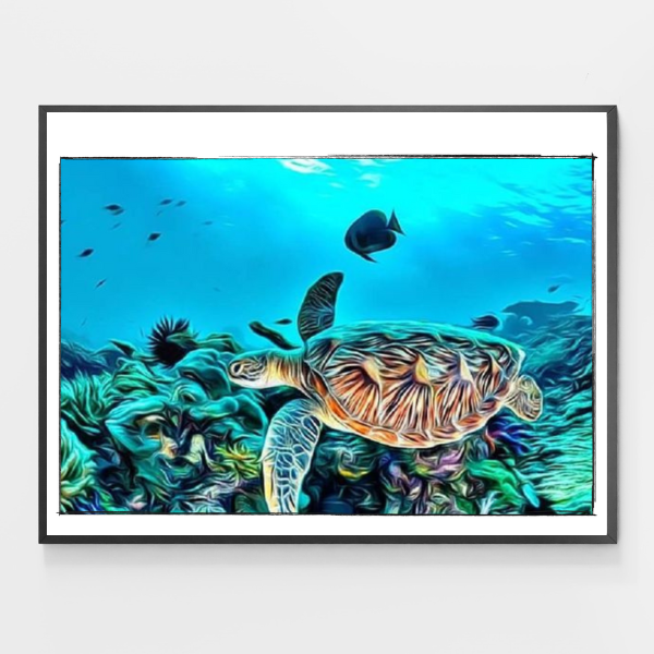 Deep Blue Sea Turtle