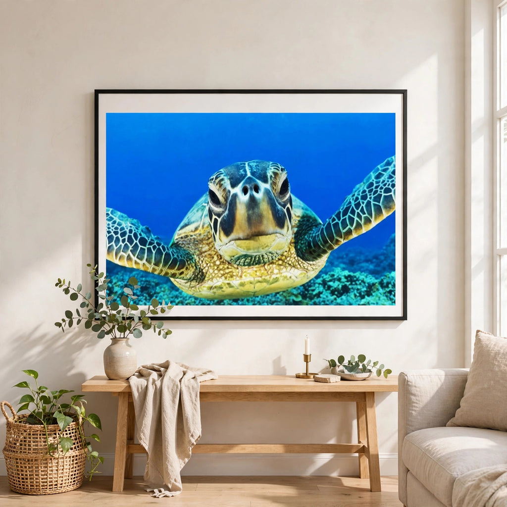Blue Sea Turtle