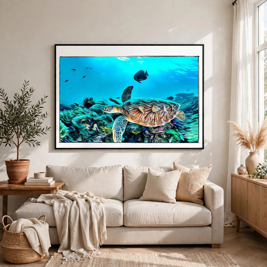 Deep Blue Sea Turtle