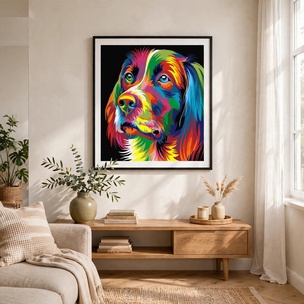 Colorful Dog Face