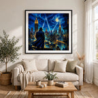 Noir Cityscape with a Lone Detective