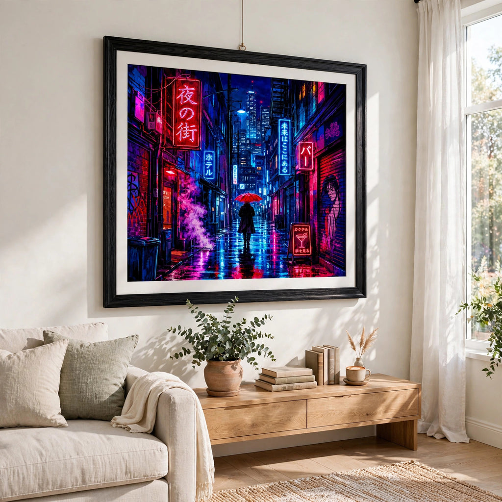 Neon Alley in the Rain