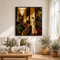 Elegant Art Deco Glamour Staircase Scene