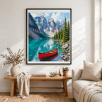 Red Canoe at Moraine Lake