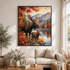 Moose Family in Autumn