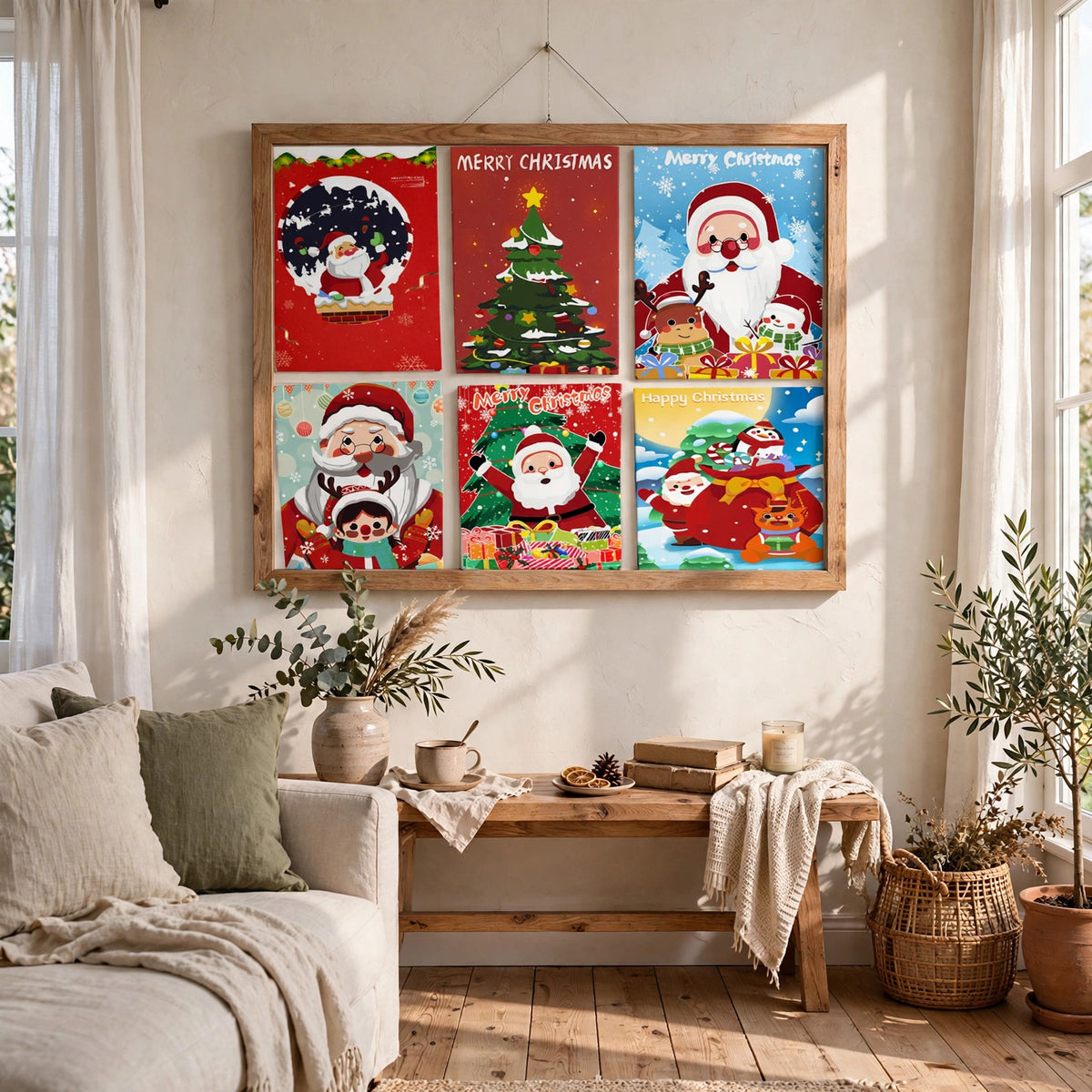Paint by Numbers Christmas Card - Santa Collection (Set of 6)
