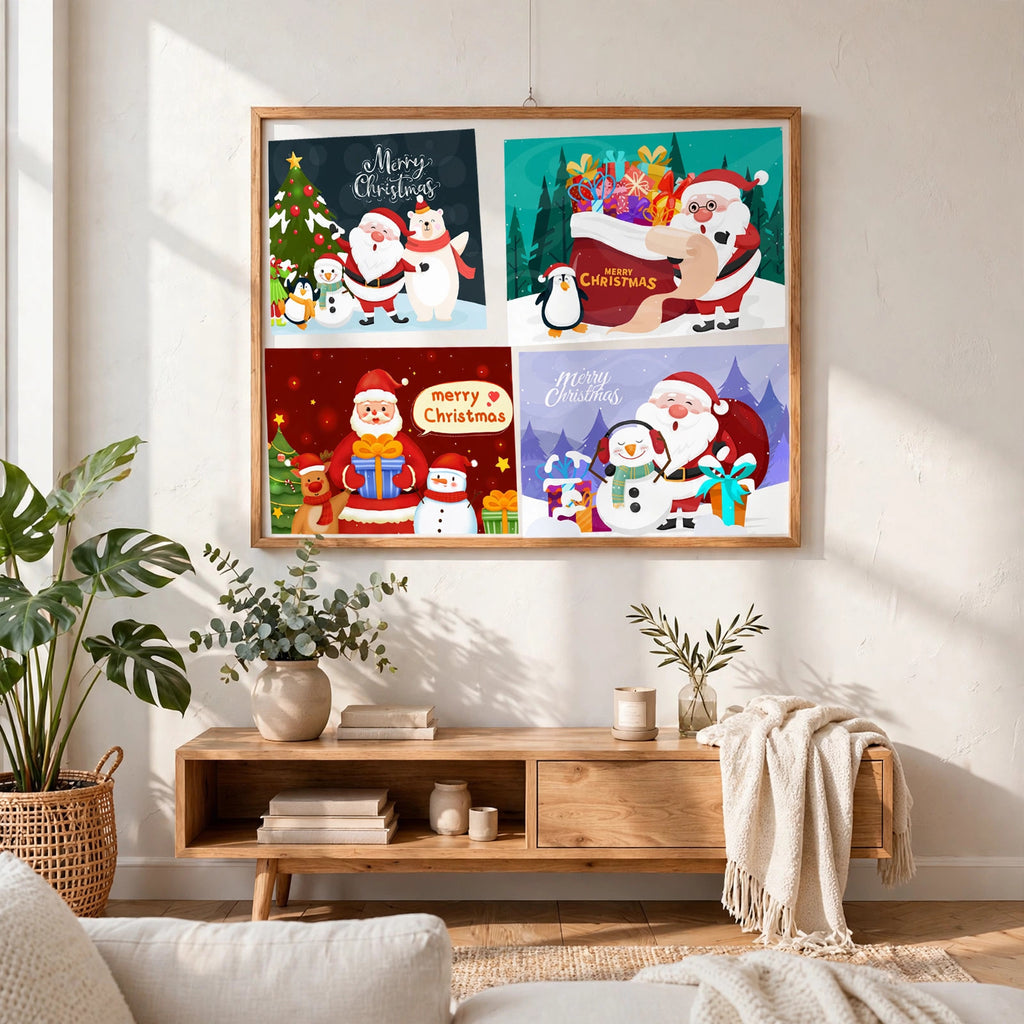 Paint by Numbers Christmas Card - Snowman Collection (Set of 6)