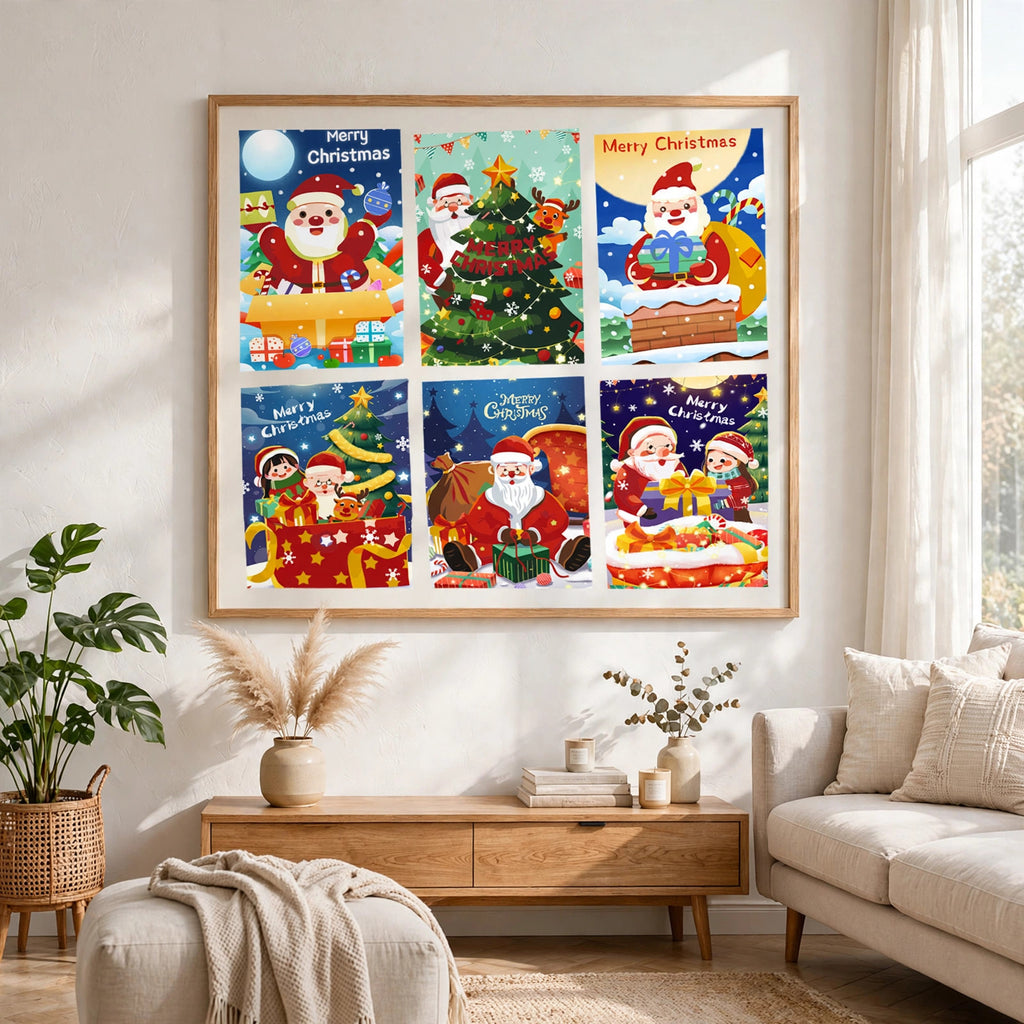 Paint by Numbers Christmas Card - Christmas Tree Collection (Set of 6)