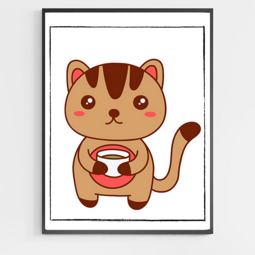 Chat - Peinture par numéros pour enfants