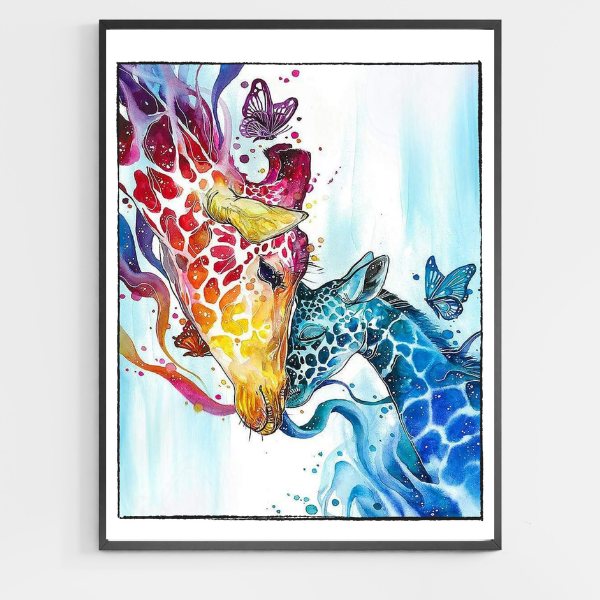 Giraffe Mother's Love