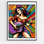 Chanteuse pop - Peinture à numéros DIY