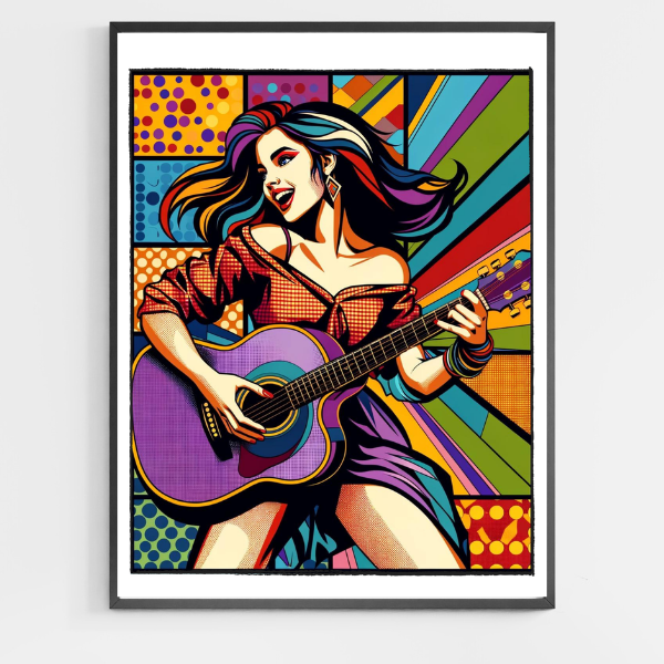 Chanteuse pop - Peinture à numéros DIY