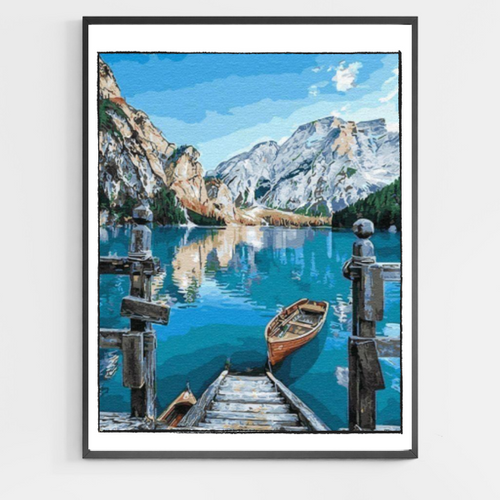 Lac Blue Water - Peinture par numéros à faire soi-même