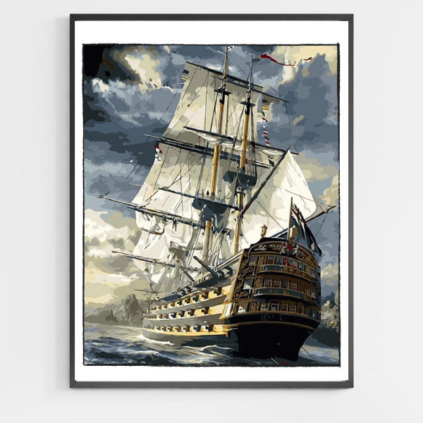 Ship at Stormy Sea
